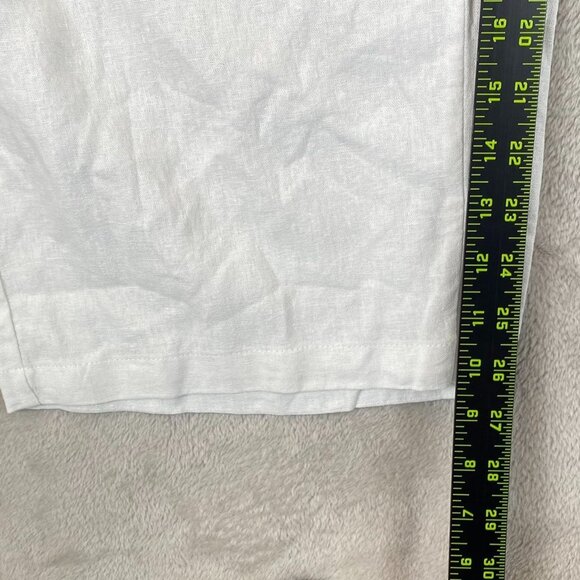 Jessica London Womens Pants 26W White Linen-Blend Wide Leg Casual Pull On Summer - Picture 3 of 10
